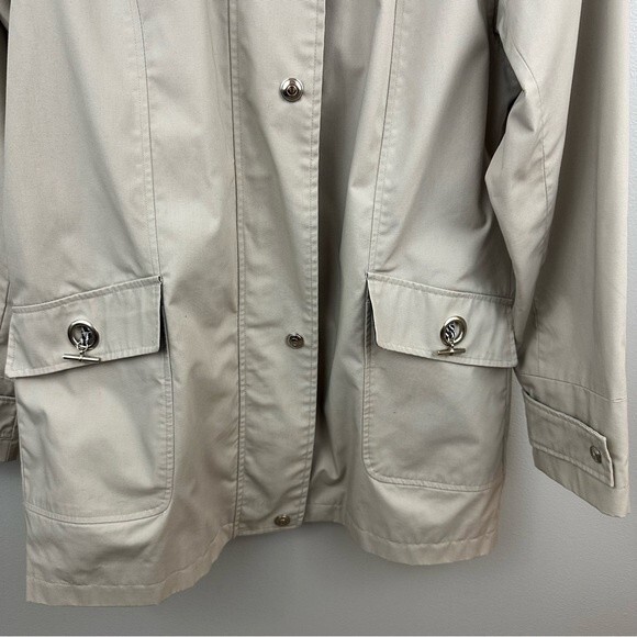 Mackintosh Beige Zip-Up Rain Windbreaker Nautical Jacket Size Small - Picture 6 of 15